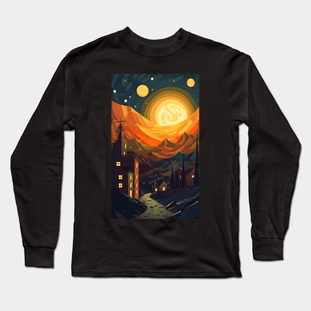 Harvest Moon Long Sleeve T-Shirt by Mistywisp